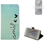 360° wallet case protective cover for Motorola Edge 30 Neo Design smile