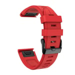 Eariy Silicone Replacement Strap Compatible with Garmin Fenix 6S / 6Spro, Quick Release Watch Strap, Light and Comfortable, Multiple Colours, red