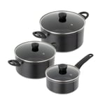 Easy Induction 3pc Cookware Set 16cm saucepan, 20 & 24 cm casserole
