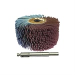 Sanding Flap Wheels - Sanding Cloth Wire Polishing Brush - Drill Woodworking Grinding Head Wheel for Furniture Wood Angle Grinder (1 piece) (Grit : Rod Must Buy)