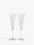 John Lewis Leckford Glass Champagne Flute, Set of 2, 170ml, Clear