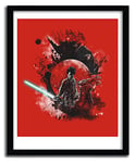 K.Olin Tribu - Dark Side Of The Samurai par Kharmazero, Papier, Blanc, 40 x 60 x 0.1 cm