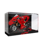 Lommer Acrylic Display Case Compatible with Lego Technic Ducati Panigale V4 R Motorbike - Dustproof Display Case for LEGO 42107 (Lego Model IS NOT Included)