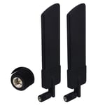 YILIANDUO 3400-4900MHz 5G Antenna 12dBi Omni-Directional Aerial SMA Male plug Black High Gain Antenna for WiFi Router Wireless Network Reception Long Range Receiver Pack of 2
