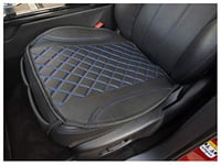 Housses de siège sur Mesure pour sièges de Voiture compatibles avec VW Caddy 4 2015 conducteur et Passager FB : OT406 (Coutures Noires et Bleues)