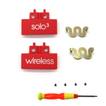 Replacement Headband Hinge Clip Cover + Pin Repair Parts Kits Set Accessories Compatible with Solo3 Wireless Solo2 Wireless Over-Ear Headphones (Red)