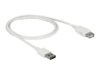 Delock Easy - USB-förlängningskabel - USB (hane) vändbar till USB (hona) - USB 2.0 - 1 m - vit