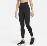 Nike Women's High-waisted 7/8 Leggings Therma-fit One Urheilu BLACK/WHITE