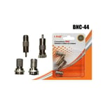 Trade Shop Traesio - Bnc Screw Metal Rca Connector Plugs Coaxial Cable Adapter Bnc-44