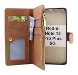 XL Standcase Lyxfodral Xiaomi Redmi Note 13 Pro+ 5G (Brun)