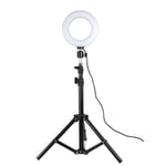 INF Roterbar selfie på stativ med LED-lys, 25 cm - Svart