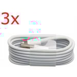 3 st 2 m Iphone laddare |vit