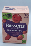 Bassetts Vitamins 3-6 Multivitamin Strawberry 60's NEW & SEALED UK STOCK