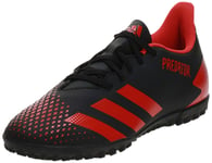 adidas Men's Predator 20.4 Tf 39s Football Sneakers, Black Core Black Active Red Core Black, 6 UK