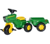 ROLLY TOYS rollyTrac John Deere Kids' Ride-On Toy with Trailer - Green, Black & Yellow, Green,Yellow,Black
