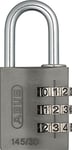 ABUS combination lock 145/30 Titanium - Luggage lock, locker lock and much more. - Aluminium padlock - individually adjustable numerical code - ABUS security level 3