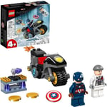 LEGO LEGO® 4+ 76189 Marvel L’affrontement entre Captain America et Hydra, Jouet de Super Héros avec Moto