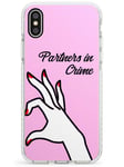 Partners In Crime Matching Cases: Right Side Impact Phone Case for iPhone XR | Protective Dual Layer Bumper TPU Silikon Cover Pattern Printed | Twins Designs Best Friends Twins