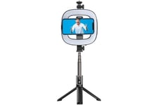 Accessoire photo, vidéo pour téléphone mobile Hmc perche selfie avec anneau LED et déclencheur BT