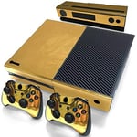 Mcbazel Pattern Series Decals Vinyl Skin Sticker for Original Xbox One (Not for Xbox One S/Xbox one X) Gold Glossy
