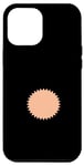 Coque pour iPhone 13 Pro Max Couleur de l'année 2024 – Pêche fuchsia et forme de soleil noir