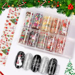10 Rolls/set Christmas Decor Snowflake Nails Sequins Nail Art Gl 3