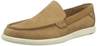 Clarks Men's bratton Loafer, Dark Tan Nubuck, 8 UK