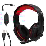 PYTHON FLY G9000Mini Trådbundet Headset Surroundljud Klar Ljudkvalitet Högupplöst Gamingheadset Röd