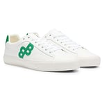 BOSS Mens Aiden Tenn Low-top Trainers with Monogram Detail Size 6 White