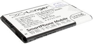Kompatibelt med Acer CloudMobile S500, 3.7V, 1460 mAh