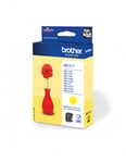 CARTOUCHE BROTHER LC121 JAUNE 100% NEUVE + CADEAUX / fleur marguerite rouge