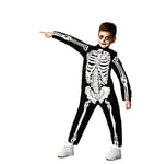 Ciao- Skeleton Squelette costume déguisement combinaison garçon (Taille 7-9 ans)