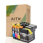 AITX LC129XL LC125XL Ink Cartridge, Compatible with Brother MFC-J6520DW, J6720DW, J6920DW Printer, Replacement for Brother LC125XL LC129XL Ink Cartridges (Black/Cyan/Magenta/Yellow, 4-pack)