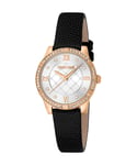 Roberto Cavalli RC5L032L0035 Womens Quartz Stainless Steel Silver Leather 5 ATM 30 mm Watch - Black - One Size