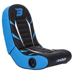 BraZen Python 2.0 Bluetooth Gaming Chair Foldable Floor Rocker with Speaker for Children - Blue
