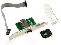 KALEA-INFORMATIQUE Carte M2 M.2 NGFF E A Key SFP Fibre Gigabit LAN Ethernet 10 100 1000Mbps avec Chipset Intel WGI210AS
