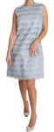 DOLCE & GABBANA Dress Light Blue Silver Shift Gown s. IT42 / US8 / M