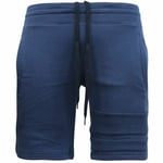 Onitsuka Tigher Plain Navy Blue Cotton Mens Sweat Shorts 0KP279 0050 EE211