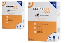 Thea Blephasol Duo Eyelid Hygiene Lotion with 100 Pads Pack of 2 - 10/24