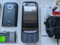 Nokia C2-02 - Black chrome (Unlocked) Mobile Phone