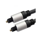 Quality 5m Digital Optical Cable Fibre Optic Audio Lead Braid Sleeve 24k Gold