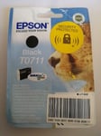 Genuine Epson T0711 Black Ink Cartridge 2023 Printer 7.4ml