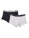 Emporio Armani Men's 2-Pack-Trunk Essential Core Logo Band Underwear, Black, XL (Pack of 2)