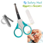Safety Baby Nail Clippers Manicure Set Toddler Toes Trim Nails Scissors Cover UK
