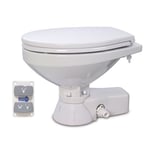 Jabsco Quiet Flush Comfort Elektrisk Toalett m/ Soft Close Pumpe, 12v