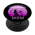 Spinning Mom Indoor Spinning Class Bike Workout Mother PopSockets Swappable PopGrip