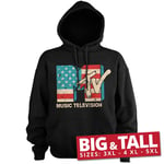 MTV Distressed USA-Flag Big & Tall Hoodie, Hoodie