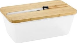 Kesper Brödlimpa Med Bambulock Och Brödkniv, 35 X 20 Cm