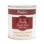RUSTINS 500ML CHALKY FINISH PAINT QUICK DRY FURNITURE WAX KENWOOD CREAM