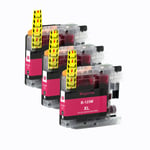 3 Magenta Ink cartridge for Brother LC125XL MFC-J4510DW MFC-J4610DW MFC-J4710DW